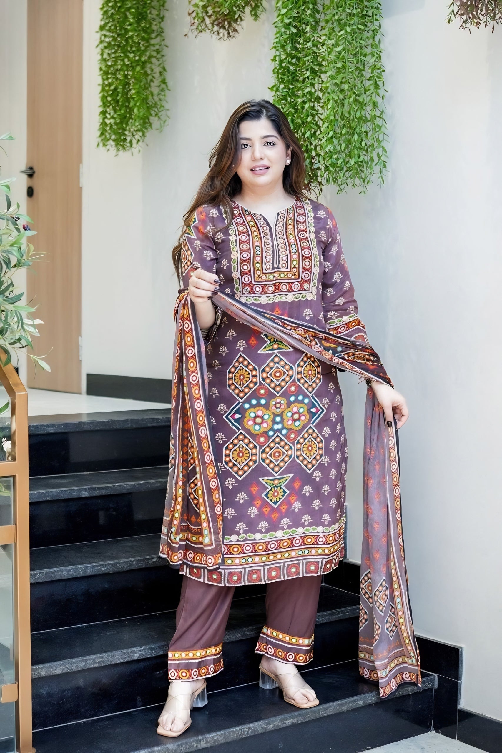 Designer Pure Burbary Silk Kurta Set