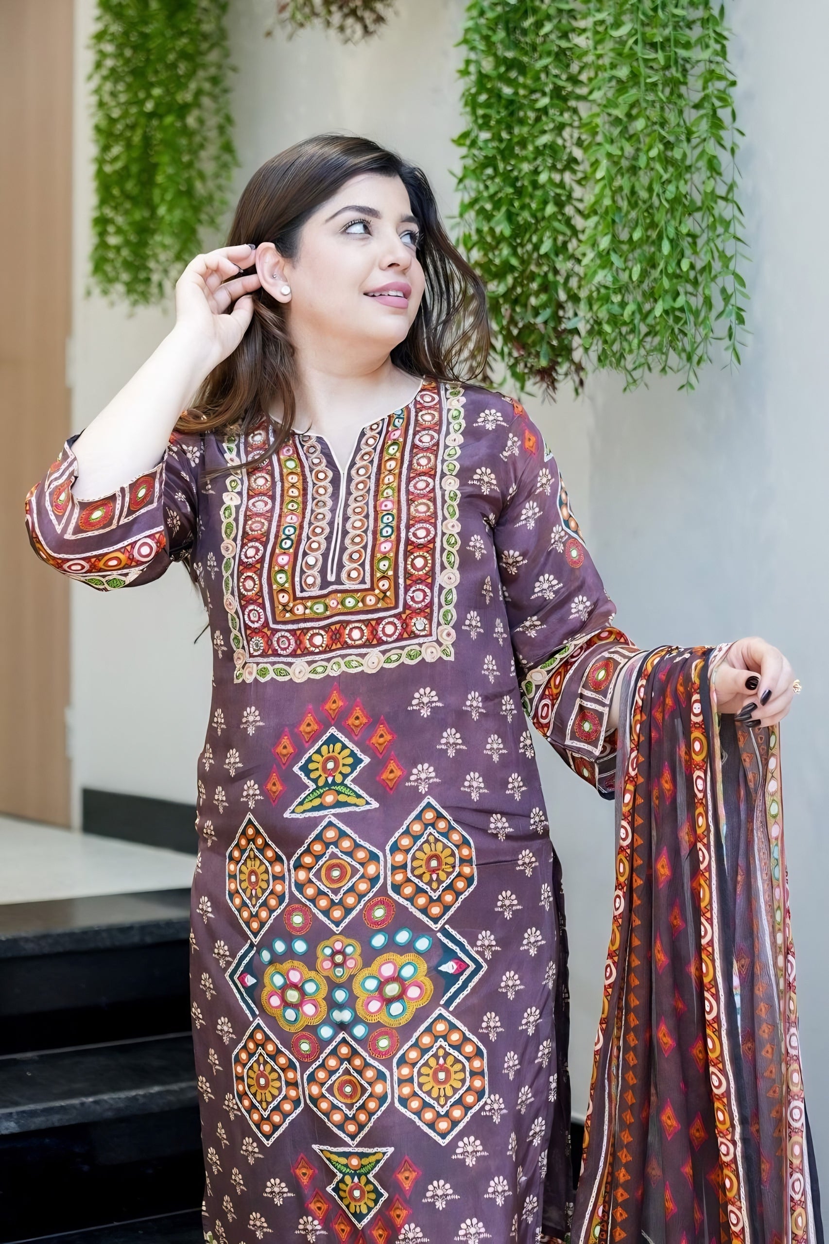 Designer Pure Burbary Silk Kurta Set