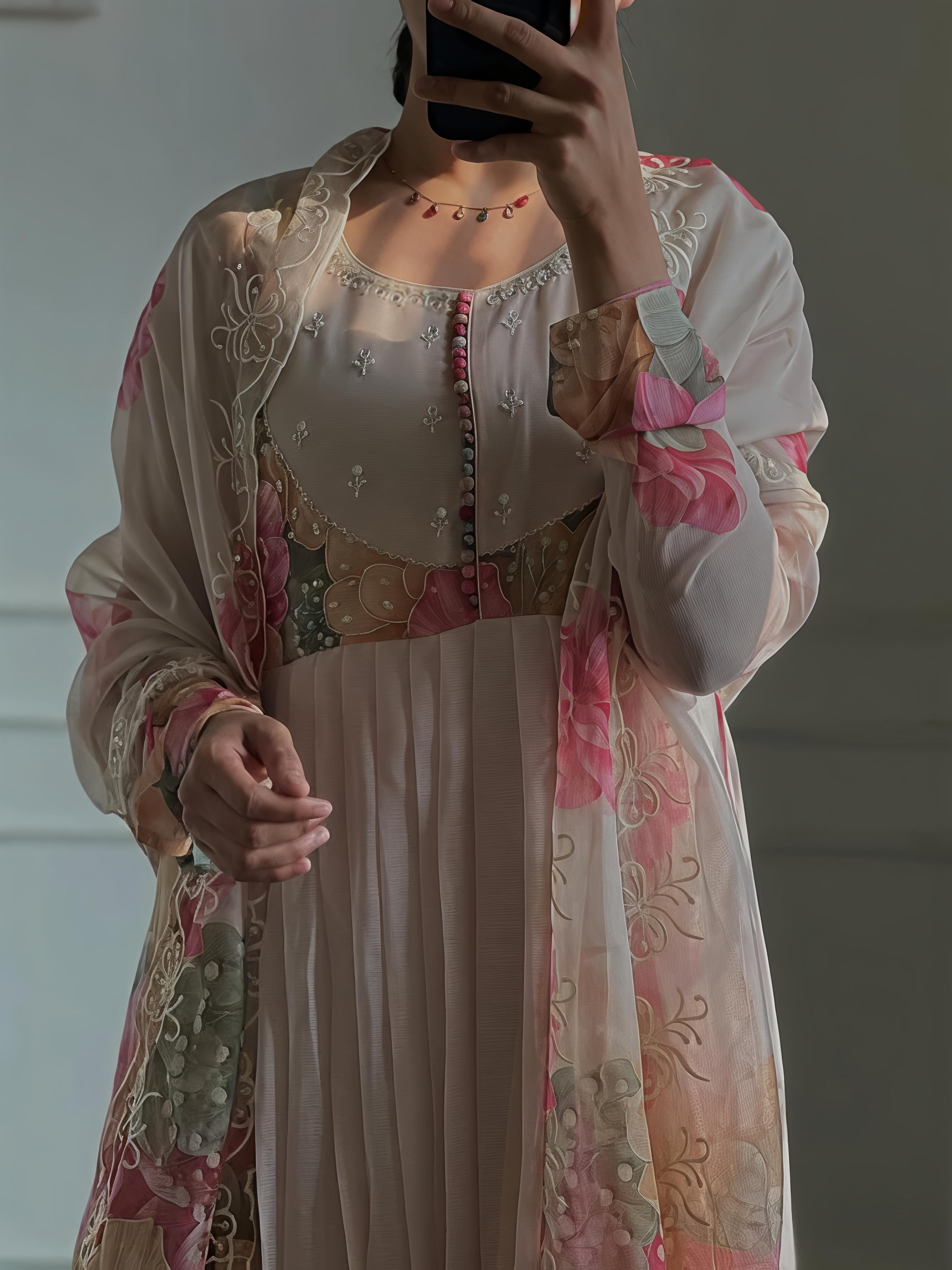 Rasa Floral Embroidered Anarkali Suit Set