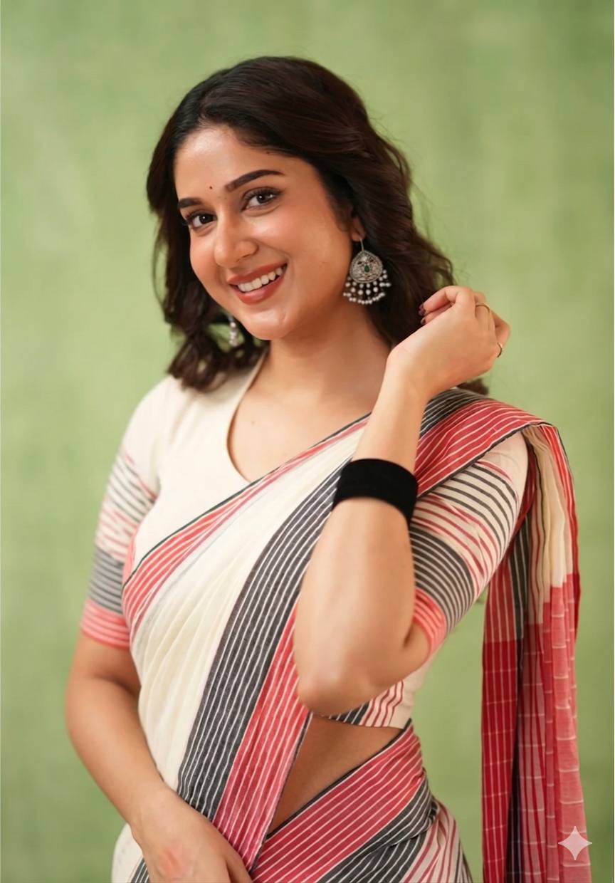 Exclusive Design Introducing Beautiful Digital Printed Saree White