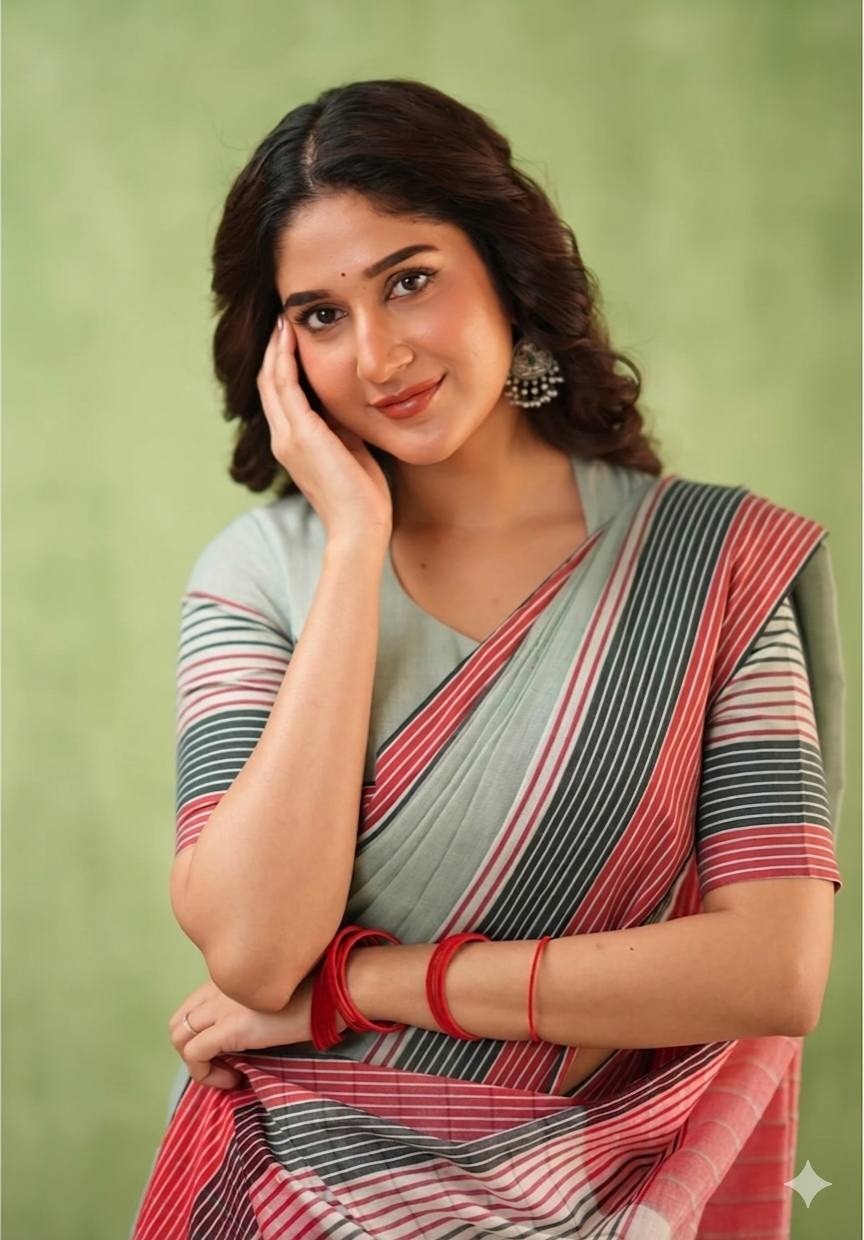 Exclusive Design Introducing Beautiful Digital Printed Saree light sage green