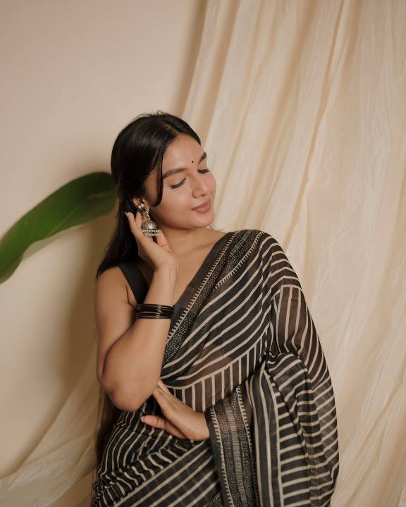 Premium Chanderi Cotton With Beautiful Digital Printed Saree