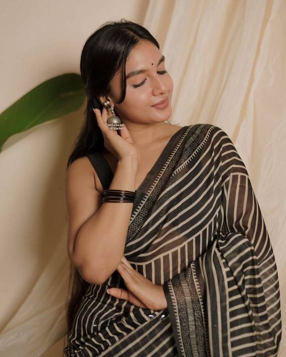 Premium Chanderi Cotton With Beautiful Digital Printed Saree
