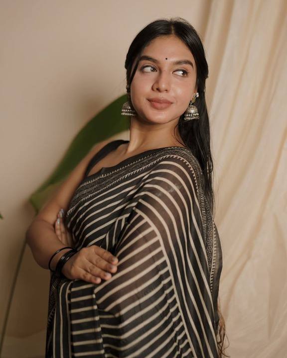 Premium Chanderi Cotton With Beautiful Digital Printed Saree