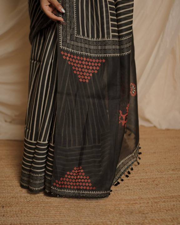 Premium Chanderi Cotton With Beautiful Digital Printed Saree