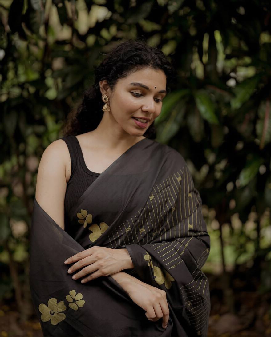 Premium Chanderi Cotton With Beautiful Digital Printed Saree