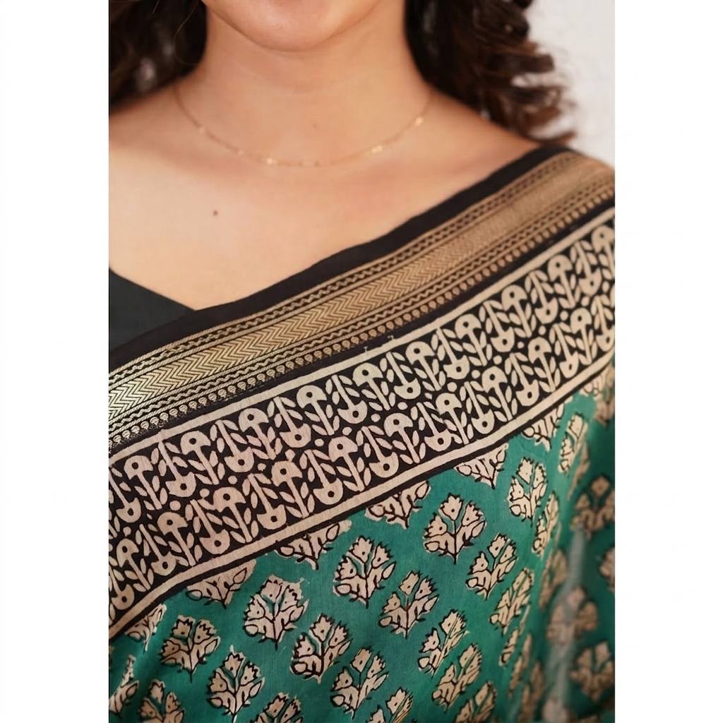 Premium Linen Cotton With Beautiful Elegance Flowers